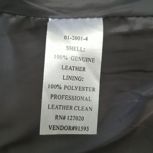 Genuine Leather Motorcycle Jacket, size 6 - Picture 8 of 11